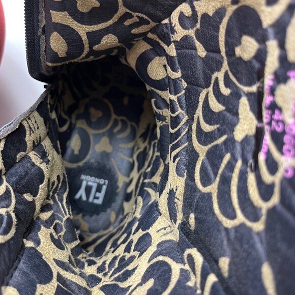 FLY London Yada Black Suede Mid-Calf Boot Size Euro 42 FLAW - Picture 13 of 15